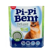 Pi-Pi-Bent Deluxe наполнитель минеральный комкующийся Свежая трава, 5 кг