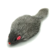 Уют игрушка для кошек Мышь-погремушка натуральный мех, 10 см (20)
