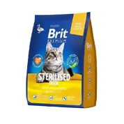 Brit Premium Sterilised корм для стерилизованных кошек с уткой и курицей