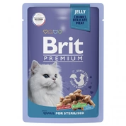 Brit Premium корм для стерилизованных кошек Перепелка желе, 85 г