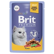 Brit Premium корм для кошек Тунец желе, 85 г