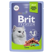 Brit Premium корм для кошек Ягненок желе, 85 г