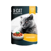 X-Cat корм для стерилизованных кошек Индейка соус, 85 г