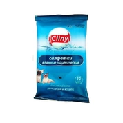 Cliny влажные салфетки для шерсти, 10 шт