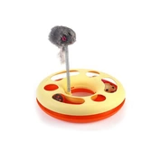 Happy Circle игрушка для кошек Трек-круг с перьями на пружине