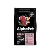 AlphaPet корм для щенков до 6мес.и беременных собак крупных пород Говядина/рубец
