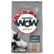 AlphaPet Wow корм для собак средних пород с чуствительным пищеварением Ягненок/бурый рис