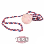 Trixie игрушка для собак Мяч на веревке, d5/100см