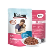 Karmy корм для собак мини пород с чувствительным пищеварением Лосось соус, 80 г