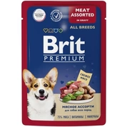 Brit Premium корм для собак всех пород Мясное ассорти, 85 г