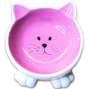 Mr.Kranch миска керамическая мордочка кошки на ножках, розовая, 100 мл
