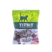 TitBit лакомство для кошек Хрустящие подушечки с паштетом из говядины 30г