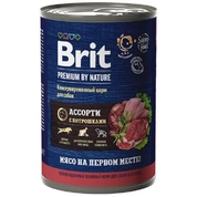 Brit Premium корм для собак всех пород Мясное ассорти, 410г