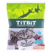 TitBit лакомство для кошек Хрустящие подушечки с паштетом из утки, 30 г