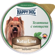 Happy Dog Natur Line консервы д/собак Телятина/овощи паштет, 125г