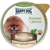 Happy Dog Natur Line консервы д/собак Ягненок/рис паштет, 125г