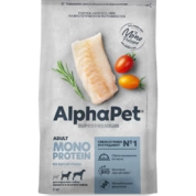 AlphaPet Monoprotein корм для собак средних и крупных пород Белая рыба