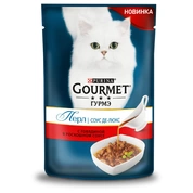 Gourmet Perle кусочки Де-люкс Говядина соус, 75 г