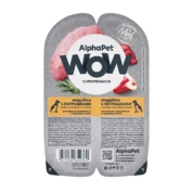 AlphaPet WoW корм для щенков, кормящих и беременных собак  ИндейкаПотрошки в соусе, 100 г
