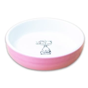 Mr.Kranch миска керамическая для кошек Кошка с бантиком 370 мл, розовая