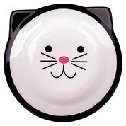 Mr.Kranch миска керамическая для кошек Мордочка кошки, 150 мл черная