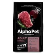 AlphaPet корм для собак крупных пород Говядина/потрошки