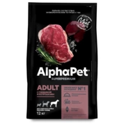 AlphaPet корм для собак крупных пород Говядина/потрошки