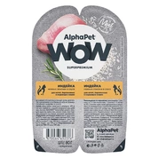 AlphaPet WoW корм для котят Индейка в соусе , 80г