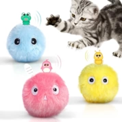 ZooMoDa игрушка для кошек Помпон мех со звуком, 5,5см