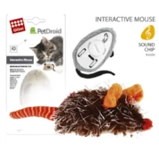 GiGwi игрушка для кошек Мышка со звуковым чипом текстиль/пластик, 9 см