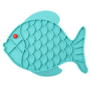 Mr.Kranch Лизательный коврик для медленного поедания силиконовый Рыбка, 24,5*19 см