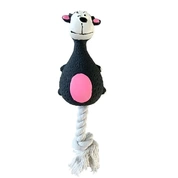 ZooM игрушка для собак Корова с веревкой латекс, 24 см