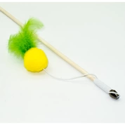 Кот Лукас игрушка для кошек Мячик с перьями, 50см