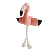 Mr.Kranch игрушка для собак мелких и средних пород Фламинго с канатом и пищалкой 24х13,5х6см