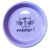 Mr.Kranch миска керамическая для кошек MEOW сиреневая, 200 мл