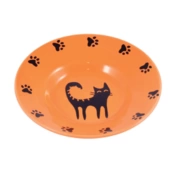 Mr.Kranch миска керамическая для кошек блюдце, 140 мл оранжевая