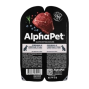 AlphaPet корм для собак Оленина/северные ягоды мясные кусочки в соусе, 100г