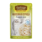 Деревенские лакомства корм для кошек Курица желе, 70 г