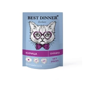 Best Dinner Exclusive Vet Profi диета для кошек Urinary с Курицей, 85г