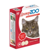 Доктор Zoo витамины для кошек Таурин/биотин (Здоровая кожа и шерсть), 90 таб