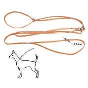 Дарэлл ринговка шнур для собак бежевая 5 мм с кольцом