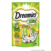 Dreamies лакомые подушечки для кошек Mix курица/кошачья мята, 60 г