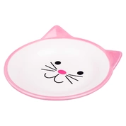 КерамикАрт миска для кошек керамическая Мордочка кошки, розовая, 150 мл