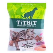 TitBit лакомство для кошек Хрустящие подушечки с паштетом из лосося, 30 г