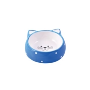 КерамикАрт миска для собак керамическая Мордочка кошки голубая, 250 мл