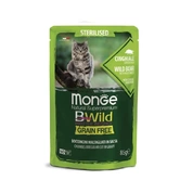 Monge BWild корм для стерилизованных кошек Кабан/овощи соус, 85 г