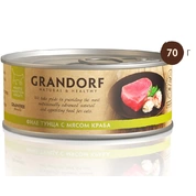Grandorf консервы для кошек Филе тунца с мясом краба, 70 г