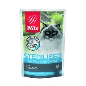 Blitz Classic корм для стерилизованных кошек Курица/брусника желе, 85 г