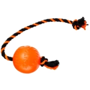 Doglike игрушка для собак Мяч  с канатом средний (оранжевый-черный-черный)