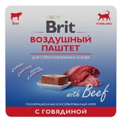 Brit Premium корм для стерилизованных кошек Говядина паштет, 100 г